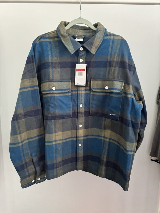 Nike Other - Nike SB Plaid Flannel Shirt Jacket Men's Large Blue NWT HV1330-222